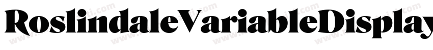 RoslindaleVariableDisplay VF字体转换